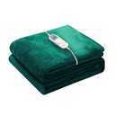 Wapaneus Heated Blanket Electric Throw 72" x 84" Full Size with 10 Heating Levels 12 Hours Time Setings and Auto-Shut Off, Flannel Fast-Heating Electric Blanket,Machine Washable,Vintage Green