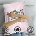 Merry Christmas Tree Truck 12x20 Pillow Cover, Preppy Pink Christmas Decor, Rustic Xmas Tree Pickup Decorative Lumbar Pillow Covers for Girls Dorm Bedroom Living Room