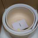 LE TAUCI Ceramic Plant Pots, Set of 2, 10 + 12 Inch Plant Pot, Elegant Planters for Indoor Plants, Sturdy Planter with Drainage Hole and Saucers, Perfect for Home Decor, Reactive Glaze Beige