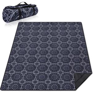 Supfitness Extra Large Picnic Blankets Waterproof Foldable (60 "x 80") Beach Blanket Waterproof Sandproof,3-Layer Thicking Mat Outdoor Packable Camping Blanket