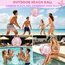 12 Pack Inflatable Beach Balls Bulk 16" Pink Glitters Pool Toys Balls for Pool, Beach, Summer Pool Party - Swimming Pool Game Water Beach Toys Kid Party Favor Decorations Summer Blow Up Beach Ball