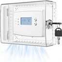 TRJ Thermostat Lock Box with Key, Large Thermostat Cover with Lock for Thermostat on Wall, AC Control Lock Box Cover with Key, Air Conditioner Lockbox Fits Thermostats 5" H x 6" W or Smaller