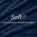 BEDELITE King Size Blanket for Bed, 300GSM Soft & Warm Fleece Blanket, Decorative and Giftable Striped Navy Blankets for Women, Men, 108"x90"