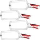 PINGEUI 4 PCS 18 Inch C Clamp Locking Pliers, Heavy Duty C Clamps with Swivel Pads and Rubber Handle Sleeve, Adjustable Welding Woodworking Tools, 7 Inch Max Jaw Opening