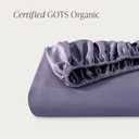 Bare Home 100% Organic Cotton Sateen Fitted Sheet - 400 Thread Count - Smooth Sateen Weave - Breathable & Cooling - Hotel Luxury - Durable Fitted Sheet - Deep Pocket (Full XL, Dusty Purple)