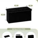 B FSOBEIIALEO Storage Ottoman Cube Folding Tufted Ottomanse, Storage Boxes Footrest for Bedroom, Luxury Velvet Fabric 30 * 15 * 15 Inches Black