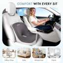 Car Seat Cushion and Lumbar Support Pillow, Larger Memory Foam Seat Cushion, Ergonomic L-Shaped Design Cushion for Back Pain Relief, Non-Slip Driving Cushion for Car, Office, Truck, Wheelchair-Black