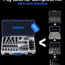 toolant 46pcs Impact Bolt Extractor Kit, Bolt & Nut Remover Socket Tool Kit, Stripped Bolt Extractor for Damaged Screws and Bolts