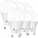 GU24 LED Light Bulb,60 Watt Equivalent Daylight White 5000K,Non-Dimmable,Efficient 9W,800 Lumens 2 Prong Light Bulbs,15000 Hours,Ideal for Kitchen,Range Hood,Living Room,Bedroom,6-Packs