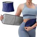 Domaste Waist Trimmer for Women & Men - Sweat Belt Waist Trainer Stomach Wrap for High-Intensity Training & Workouts(Midnight Sail)