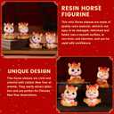 2 x 4 Pcs Chinese New Year Horse Figurines 2026 Resin Golden Mini Year of The Horse Figurine for Car Dashboard Office Tabletop Decor Lunar New Year Zodiac Collection Gift