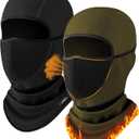 Labeol Winter Balaclava Ski Mask with Breathable Mesh Mask, Warm Face Cover for Men Women Cold Weather Skiing Cycling (One Size, Black+army Green)