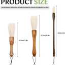 Cactus Plants Cleaning Brushes,Wooden Handles with Goat Hair Bristles,Garden Plant Cleaning Tools,Mild and Soft,Extra-Long BristlesThree Different Lengths, Suitable for Various Plants and Scenarios.