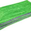 Autofiber Dreadnought XL Microfiber Towel, Superior Absorbency for Drying Cars, Trucks, and SUVs, Double-Twist Pile, One-Pass Vehicle-Drying Towel - Pack of 1, Green/Gray (20 inch x 40 inch)