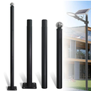 Outdoor Street Light Pole, Solar Split Lamp Post, Galvanized Steel Lights Poles with Mounting Accessory, for Street, Backyard, Park, Parking, Patio, Driveway Pathway(4M/13FT)