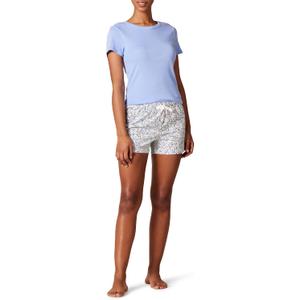 Amazon Essentials Women's Poplin Short and Sleep Tee Pajama Set