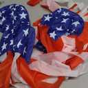 4th of July Decorations, 2 Pack 40 Inch American Flag Windsock with Lights Red White Blue Star Stripes Patriotic Windsock Hanging Decorations Memorial Day Independence Day Fourth of July Outdoor Decor