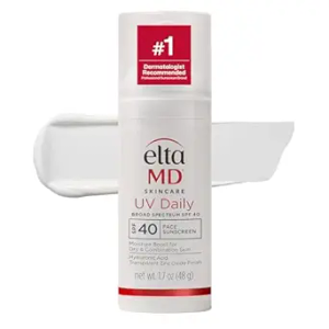 EltaMD UV Daily SPF 40 Face Sunscreen Moisturizer with Zinc Oxide, Daily Face Moisturizer with SPF, Sunscreen for Dry Skin