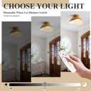 LED Ceiling Light Fixture, 11.8" Semi Flush Mount Gold Ceiling Light