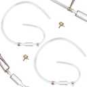 2 Sets Motorcycle Brake Bleeder Hose, Universal One-Way Check Valve Brake Bleeding Tube Kit with Metal Clips for Cars Motorcycle Clutch Hydraulic System Accessories