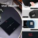 NUTRI FIT Digital Scale for Body Weight, Precision Bathroom Weighing Scale Step-On Technology High Capacity - 330 lb, LED Display with High Precision Measurements, Black
