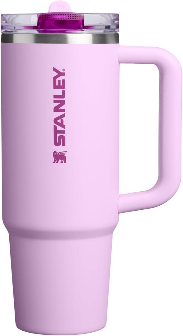 STANLEY Quencher ProTour Flip Straw Tumbler with Leakproof Lid 30 oz | Built-In Straw & Handle | Cupholder Compatible for Travel | Insulated Stainless Steel Cup | BPA-Free | Soft Orchid