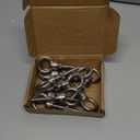 QWORK Threaded Eyebolts, 10 Pack 3/8" x 2" Long 304 Stainless Steel Marine Grade Shoulder Eye Bolt