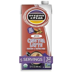 Oregon Chai Spiced Chai Tea Latte Concentrate, 32 Fl Oz (Pack of 5) Best By Oct 05, 2026