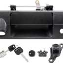 Gledewen Upgraded Metal Tailgate Handle Liftgate Latch Handle with Rear Camera Hole Lock Cylinder and 2 Keys, Compatible with 2007-2013 Toyota Tundra, Replaces# 81214 TO1915119 690900C051