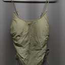 KRLAGAPAS Women's Matcha Green Cheeky One Piece Bathing Suit Swimsuit Tummy Control High Cut Sexy, SW01MatchaGreen XL