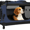 0" Collapsible Rolling Dog Crate for Medium Dogs
Up to 44 lbs,Detachable Wheel, Foldable Soft-Sided Travel Kennel, Vet Visits & Road Trips, NOT Airline Cabin Approved