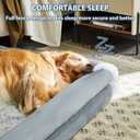 WNPETHOME XXL Extra Large Dog Bed, Washable Dog Couch with Removable Waterproof Cover, Orthopedic Large Pet Sofa Bed with Bolster Sides for Sleeping | Washable Waterproof Dog Couch with Removable Cover, Large Pet Sofa Bed with Bolster Sides for Relaxing Grey 45x35 Inch