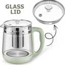 Anti-Scalding Glass Pot Lid Universal Replacement Cover for Tea Kettle Saucepan Frying Pan 3.73X1.18 Inch