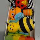 Infinno Baby Wrist Rattle Socks and Foot Finder Set, Perfect Baby Toys for 0-12 Months Newborn Boys and Girls As Shower Gifts, Garden Bug Series (One size fits all)