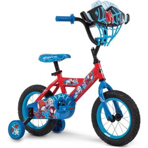 Huffy Disney and Marvel 12/16 Inch Boy's Bike for Kids, Multiple Color Options and Designs, Ideal for Ages 3+ Years Old, Removable Training Wheels, Adjustable Seat, Simple Coaster Brake