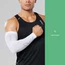 2XU Compression Flex Single Arm Sleeve (Small, White/Grey)