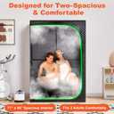 Portable Steam Sauna Tent for Home, Full Body Relaxation, Fast Heating, Foldable Indoor Sauna (Double Square, Polyester + PVC)