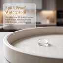 Round Ottoman Tray 20 inch White for Coffee Table