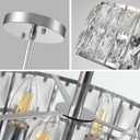 SeeU Modern Semi Flush Mount Ceiling Light Fixture Chrome Crystal Chandelier 4 Heads Chrome Crystal Celing Chandelier