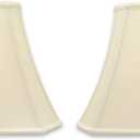 Royal Designs, Inc. DSO-68-16EG-2 Rectangle Cut Corner Bell Designer Lamp Shade, (6.25x8) x (11x16) x 12, Eggshell, 2-Pack