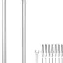 HomiShare Aluminum Dock Handrail, 36" x 13" Dock Boarding Handrail, Dock & Boat Aluminum Safety Grab Bar, 36in Swimming Pool Handrail & Hot Tub Handrail, Silver