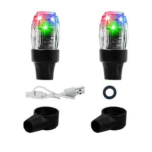 2PCS Tire Valve Light, LED Colorful Wheel Lights, Waterproof Flash Light Tire Valve Cap Lamp for Car Truck Motorcycle Bike