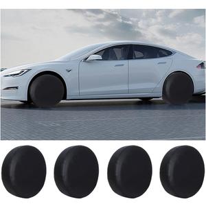 BESULEN Tire Covers 4 Pack, Oxford Wheel Covers for RV Truck SUV Trailer Camper, Waterproof Anti-UV Sun Tire Protectors, Universal Fit 21-23 Inch Tire Diameter, Travel Spare Wheel Covers