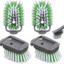 Dishwand Brush Refill, 4 Pack Dish Brush Refills Compatible with Scotch-Brite Dishwand, Dish Soap Brush for Dishes, Pans, Sink, Pots
