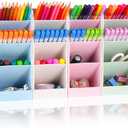 SITAKE Pen Pencil Holder Organizer, 4 Colors Marker Organizer and Storage, Big Desk Organizers and Accessories, Cute Kawaii Stationary for Kids, Girls, Officer and School Supplier (4 Colors BIG)