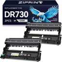 DR730 Drum Compatible with Brother DR-730 Toner MFC-L2710DW DCP-L2550DW | 2-Pack, 12000 Pages Each, Easy Install, No Streaks Ghosting, Sharp Prints for Home & Office Mass Printing, Toner Not Included
