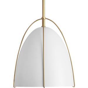 10in Dome Pendant Light White Kitchen Island Pendant Lighting Modern White & Gold Pendant Lights Fixture for Dining Room Kitchen Sink, E26
