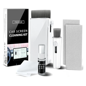 Screen Cleaner Spray Kit, TV Detailing Kit Cleaner with Spray Wipe Detailing Brush for Touch Screen Smart TV | Laptop Cleaning Kit, Spray and Wipe Microfiber Cloth for Tesla, Monitor,iPad
