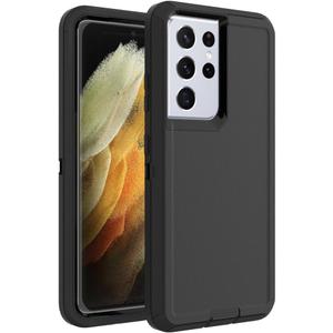 Case for Galaxy S21 Ultra, Heavy-Duty Tough Rugged Shockproof Drop Protective Cover Cases for Samsung Galaxy S21 Ultra, Black