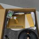 KENES Brushed Gold Tub and Shower Trim Kit, Square Tub Shower Faucet Set Complete with 6-Inch Rainfall Shower Head and Tub Spout, KE-6025A-4 (Shower Valve Included)